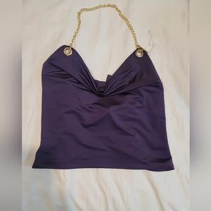 Thirty thirty backless chain strap top Purple Meduim NWT